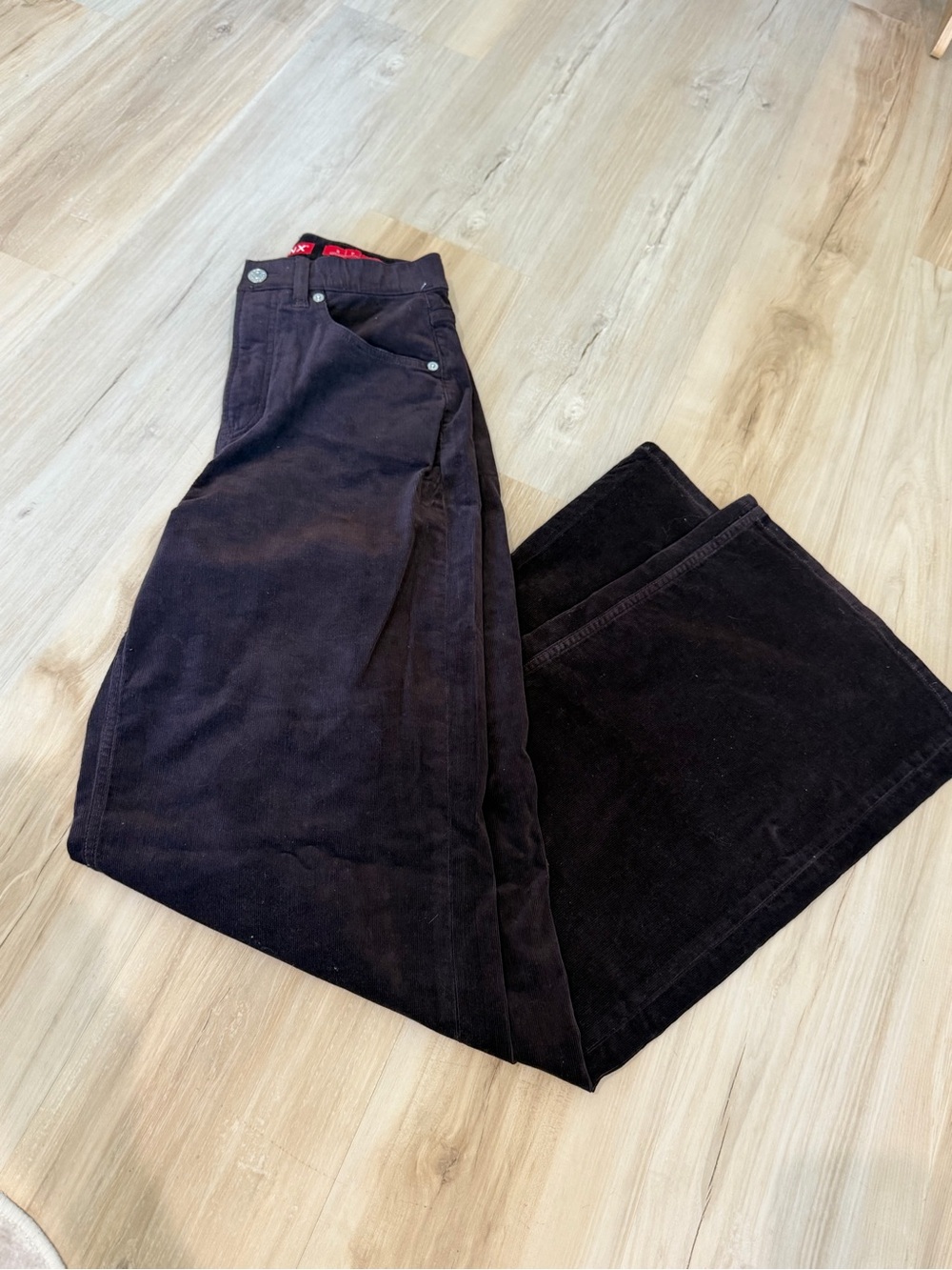 SPANX Black Wide Leg Corduroy Pants